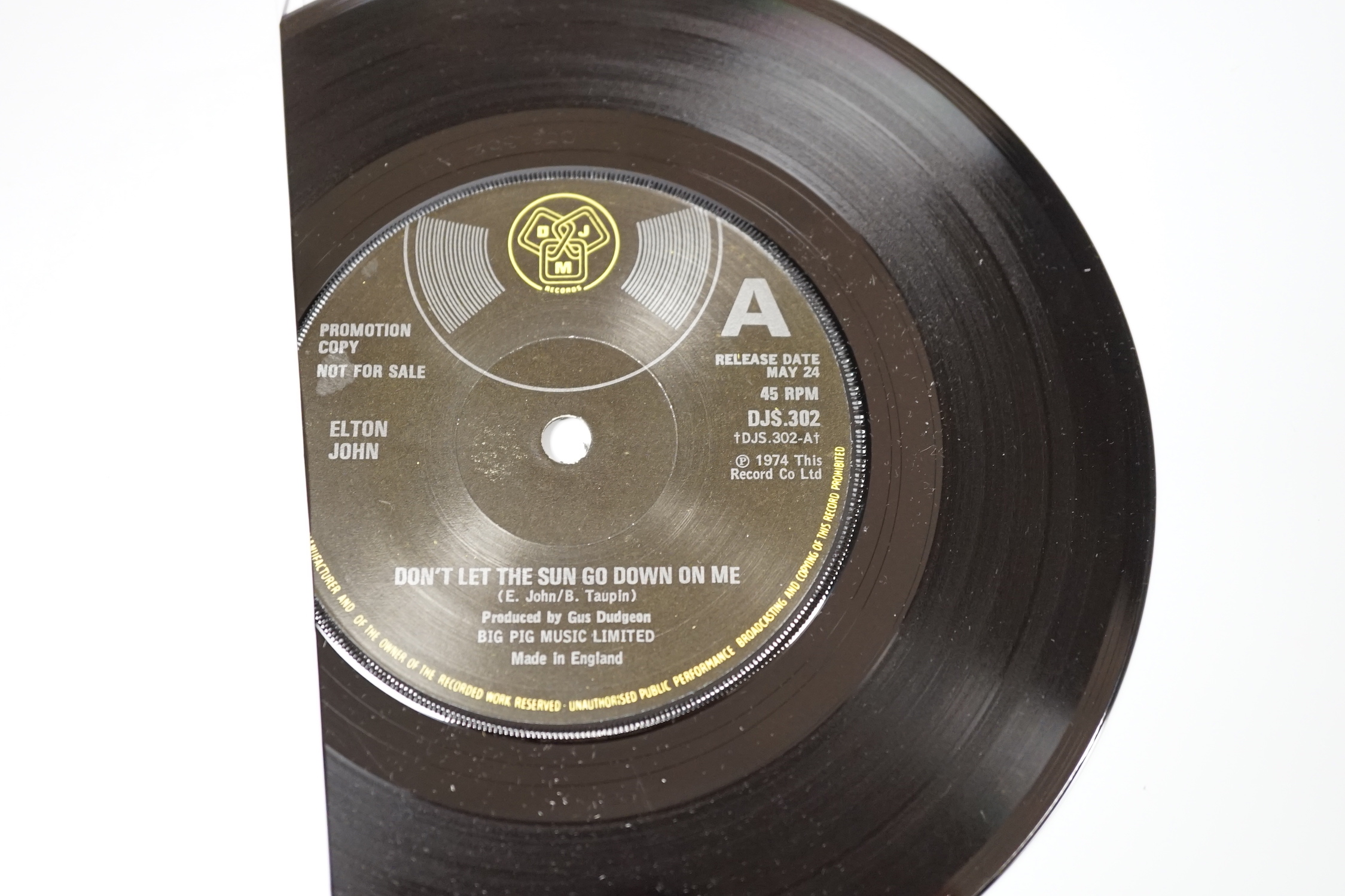 Ten demo 7” singles, all with printed demo labels by The Beatles (and related), Elton John and The Beach Boys, singles include; Lady Madonna, Don’t Let the Sun Go Down on Me, Crocodile Rock, Saturday Night’s Alright For